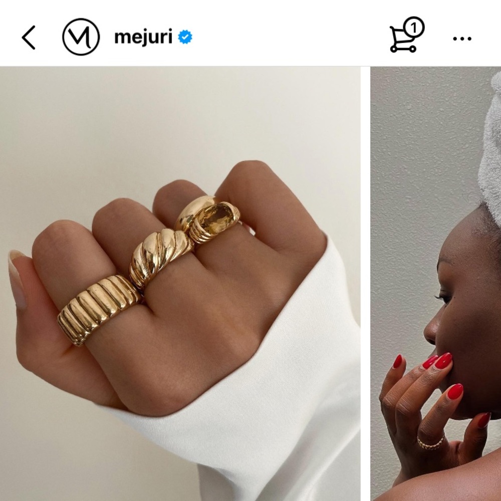 Mejuri Charlotte bold ring (size 7) Gold vermeil